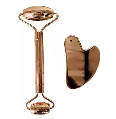 304 Nerezová ocel Rose Gold Face Roller a Gua Sha Set