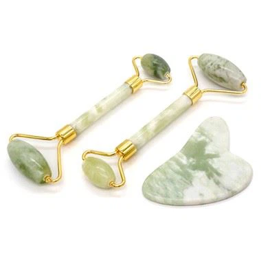 Luxusní obličejová péče o pleť Jade Roller a Gua Sha