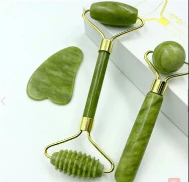 Křemenný krystalická jade jade obličej masážní válec gua sha