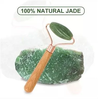 Dřevěná rukojeť jediná hlava Jade Roller
