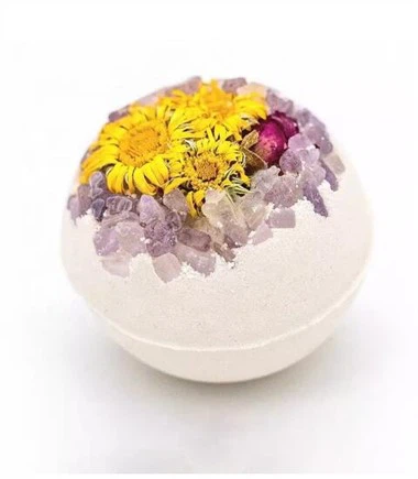 Suché bomby květinové lázně s krystalem
