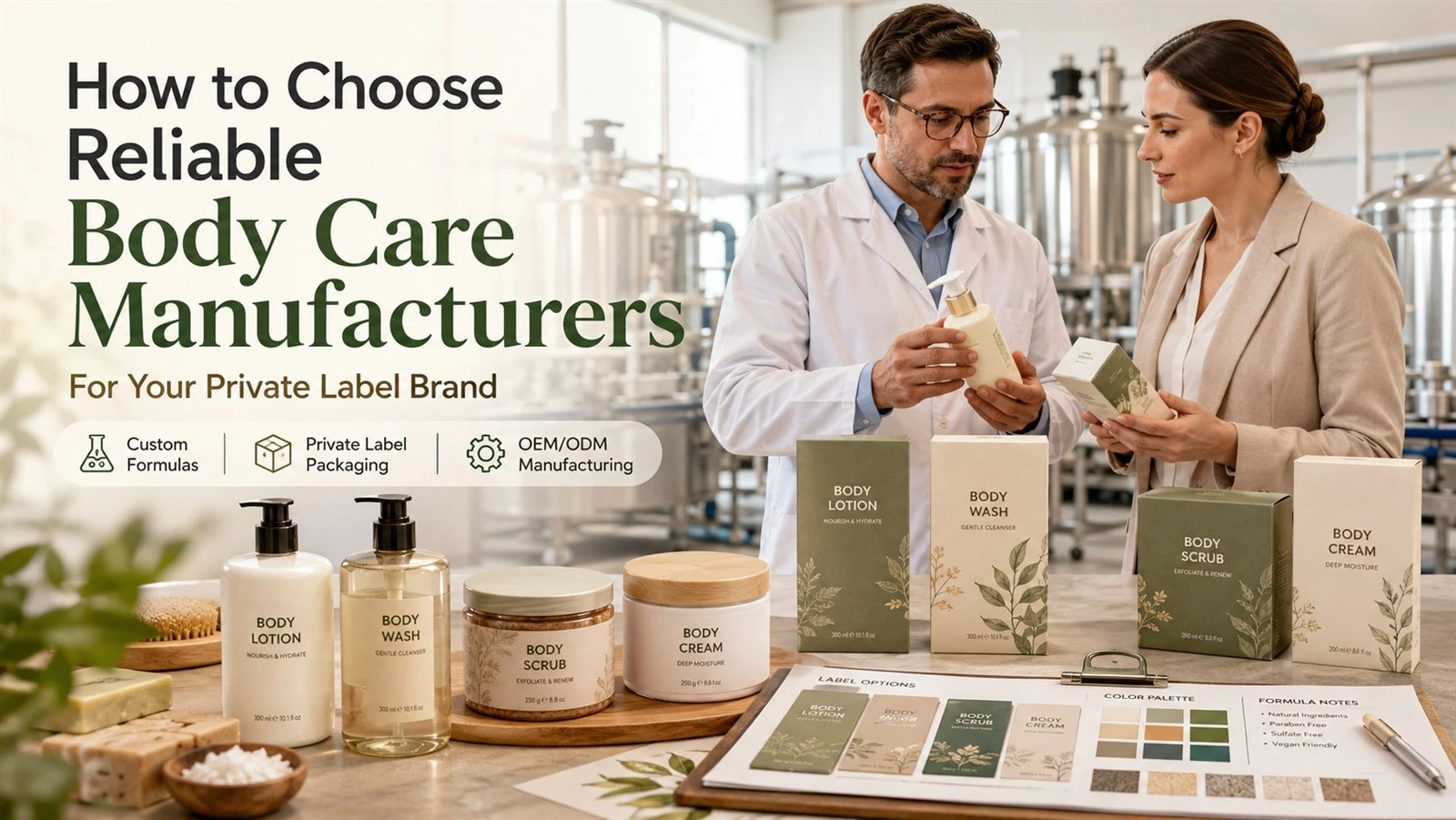 Private label body care manufacturer with OEM ODM custom formulas packaging and factory production support Private label body care manufacturer with OEM ODM custom formulas packaging and factory production support