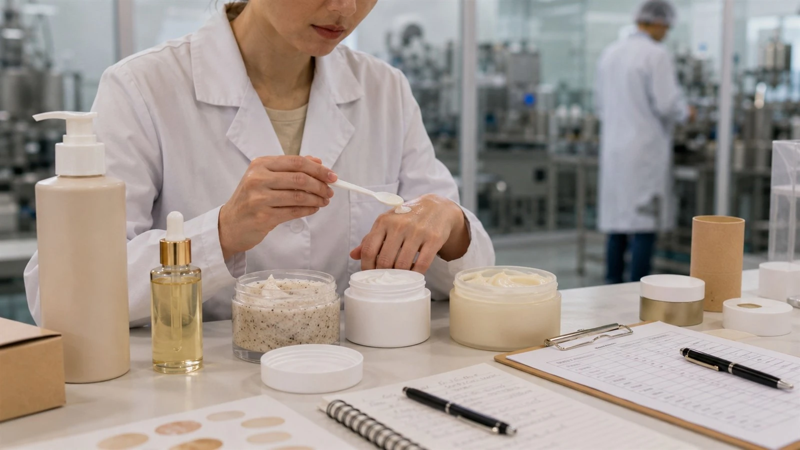 Private label body care sample testing before OEM bulk production Private label body care sample testing before OEM bulk production